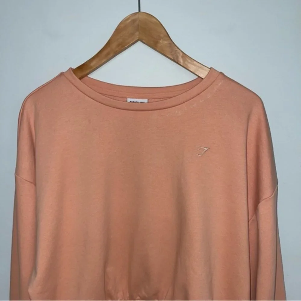 Gymshark Sweater Women's Size XL Orange Peach Cropped Whitney Simmons Collection
